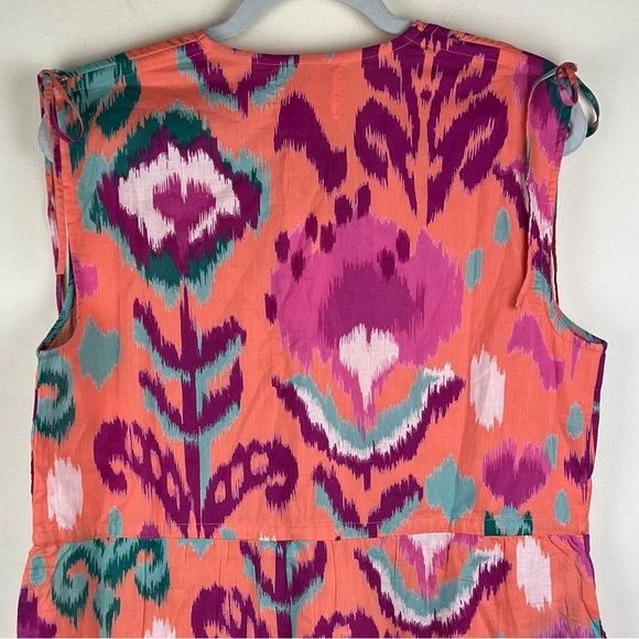 Banjanan Becca Sleeveless Organic Cotton Tiered Dress Floral Spice - Picture 6 of 9